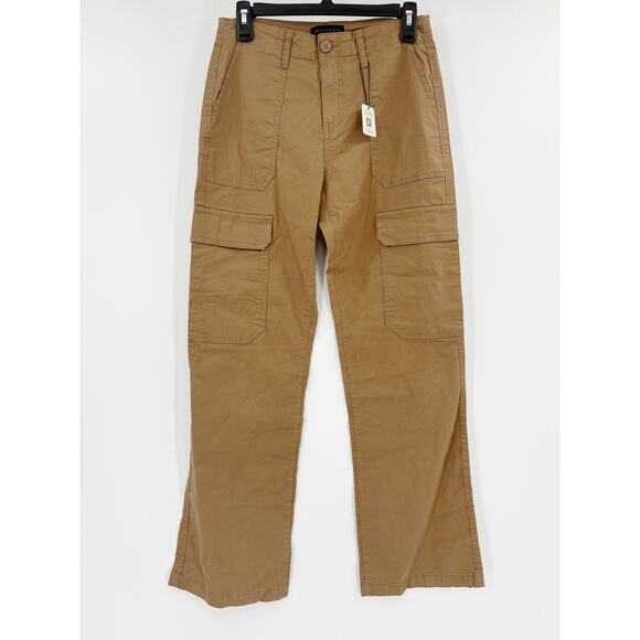 SANCTUARY Pants Size 25 NEW Reissue Cargo Pant Pockets Tan Khaki Straight Leg - Picture 3 of 6